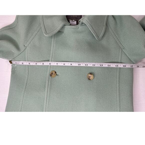 J. Crew Stadium Cloth by Nello Gori Wool Seafoam Green Coat Winter Comfy Size 2 - Picture 7 of 9